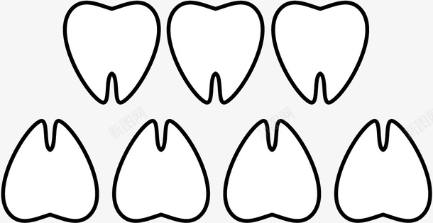 洁白牙齿七颗史量矢量图eps免抠素材_新图网 https://ixintu.com 7个 七颗 数量 注意防护 洁白牙齿 牙 牙齿 矢量图