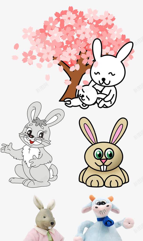 听故事的小白兔png免抠素材_新图网 https://ixintu.com 听故事 小兔 树下的小兔 活泼小兔 龟兔赛跑
