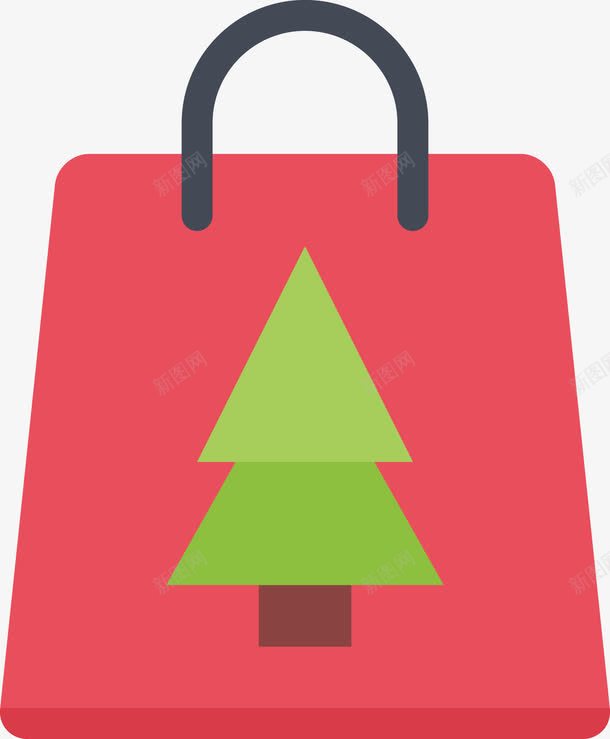 红色圣诞节购物袋png免抠素材_新图网 https://ixintu.com 圣诞礼物 圣诞节 圣诞装饰 矢量圣诞节 购物 购物袋