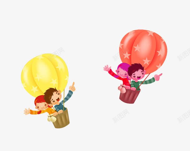 儿童节热气球装饰图案png免抠素材_新图网 https://ixintu.com 人物 儿童节 卡通 热气球 童年装饰图案