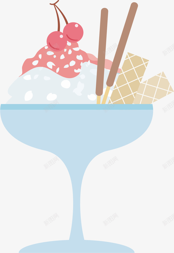 冰淇淋矢量图ai免抠素材_新图网 https://ixintu.com AI 冰淇淋 冰糕 夏天 水果 饼干 矢量图