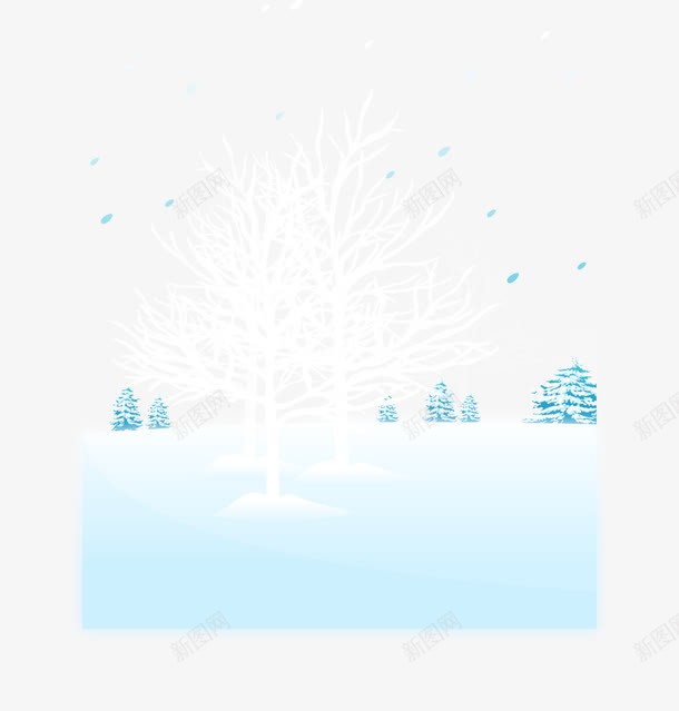 雪天白色的树矢量图ai免抠素材_新图网 https://ixintu.com 树 漫天飞雪 白色的树 雪坡 飘雪 矢量图