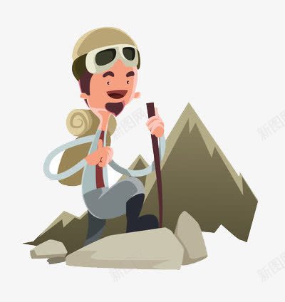 攀登山的男子png免抠素材_新图网 https://ixintu.com 工具 爱好 锻炼