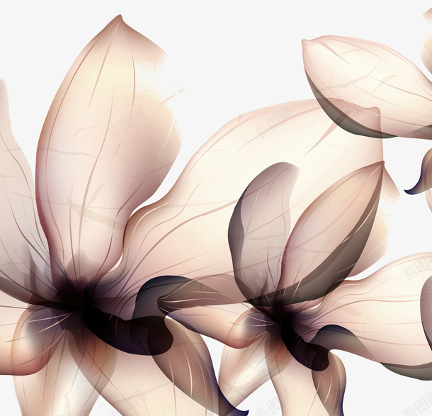绘制科技花png免抠素材_新图网 https://ixintu.com 科技 绘制 花朵 装饰背景