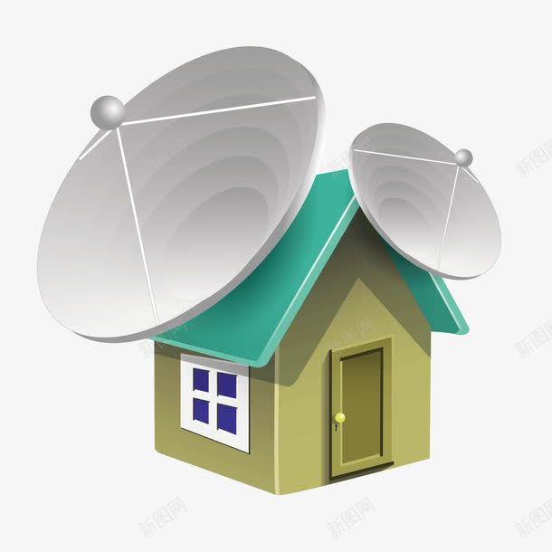 雷达卫星小房子png免抠素材_新图网 https://ixintu.com 卫星 小房子 雷达 雷达扫描