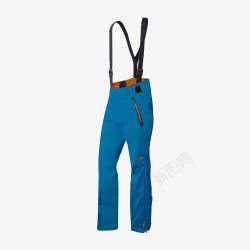 蓝色棉裤MAMMUT猛犸象男款背带裤高清图片