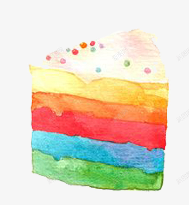 手绘彩色多层蛋糕png免抠素材_新图网 https://ixintu.com 多层蛋糕 手绘 手绘蛋糕 蛋糕