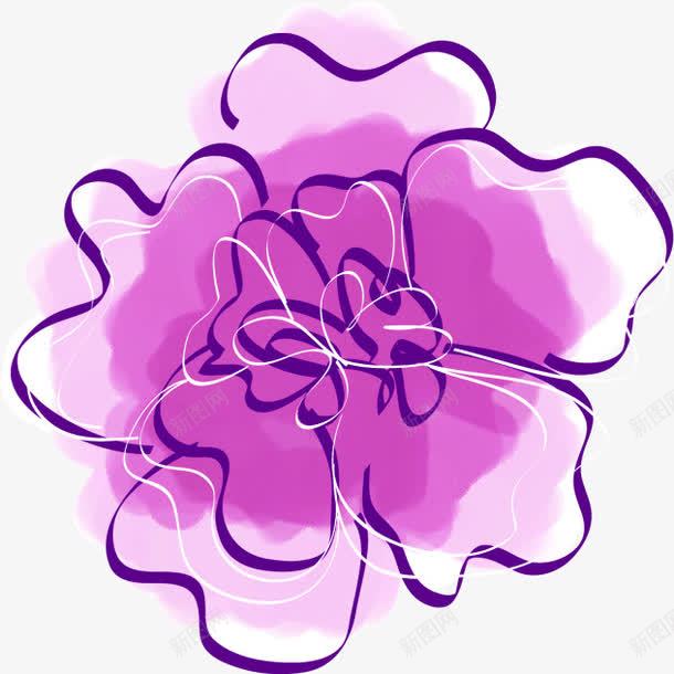 创意合成手绘紫色的花朵png免抠素材_新图网 https://ixintu.com 创意 合成 紫色 花朵