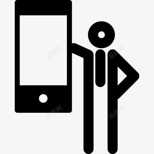 人与手机里一圈图标png_新图网 https://ixintu.com SEO 人 圈 工具 工具和器具 手机 符号 通讯
