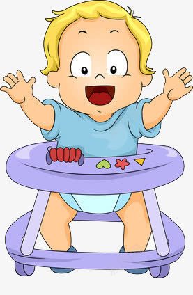 卡通版的坐在滑步车里的幼儿png免抠素材_新图网 https://ixintu.com 卡通 幼儿 滑步车 黄色