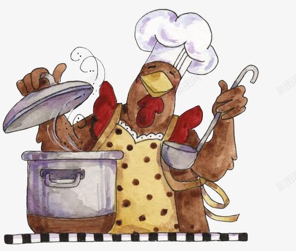 鸡大厨png免抠素材_新图网 https://ixintu.com 创意 卡通 厨师 手绘 鸡大厨