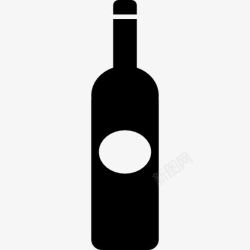选择椭圆形状带有椭圆形标签的瓶状深色大形状图标高清图片