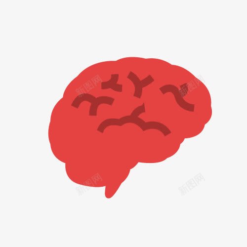 人的大脑png免抠素材_新图网 https://ixintu.com 人的大脑 图案 手绘 简图 红色的 纹理 黑色的
