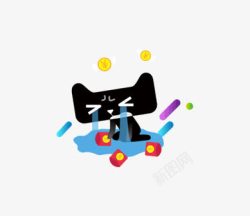 哭泣天猫矢量图哭泣的卡通天猫LOGO图标高清图片