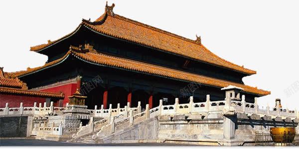 古典建筑群png免抠素材_新图网 https://ixintu.com 中国风 古典 宫殿 建筑 白玉柱