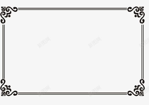 复古边框png免抠素材_新图网 https://ixintu.com 复古 复古边框 艺术 装饰边框 边框