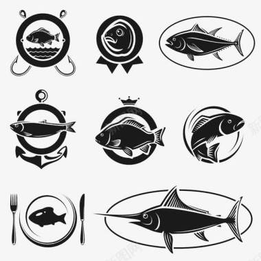 鱼肉美食logo片图标图标