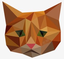 三角形的脸几何猫脸高清图片
