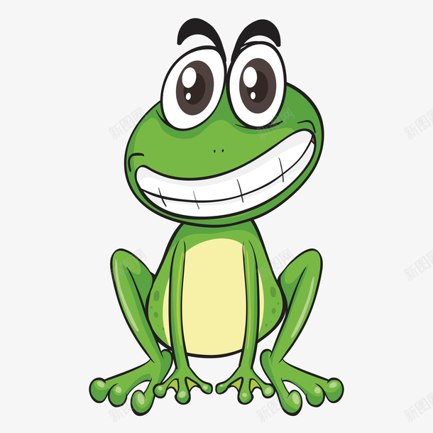 呲牙笑的卡通小青蛙png免抠素材_新图网 https://ixintu.com 卡通 可爱的 呲牙笑 小青蛙 牙齿 简图 表情