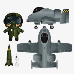 一组空军武器图案素材