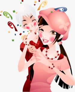 手绘卡通情侣素材