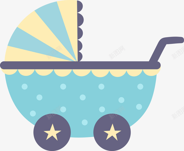 手绘卡通婴儿车png免抠素材_新图网 https://ixintu.com 卡通 可爱 婴儿车 手绘 手绘卡通婴儿车 蓝色婴儿车