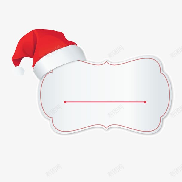 圣诞礼帽标签海报png免抠素材_新图网 https://ixintu.com 圣诞 标签 海报矢量 礼帽