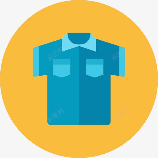 一件蓝色的短袖png免抠素材_新图网 https://ixintu.com 卡通 短袖 衬衫