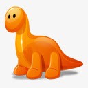 恐龙橙色玩具kidToys素材