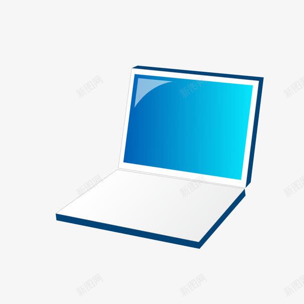 蓝色家用电器笔记本电脑png免抠素材_新图网 https://ixintu.com 家用 电器 电脑 笔记本 蓝色