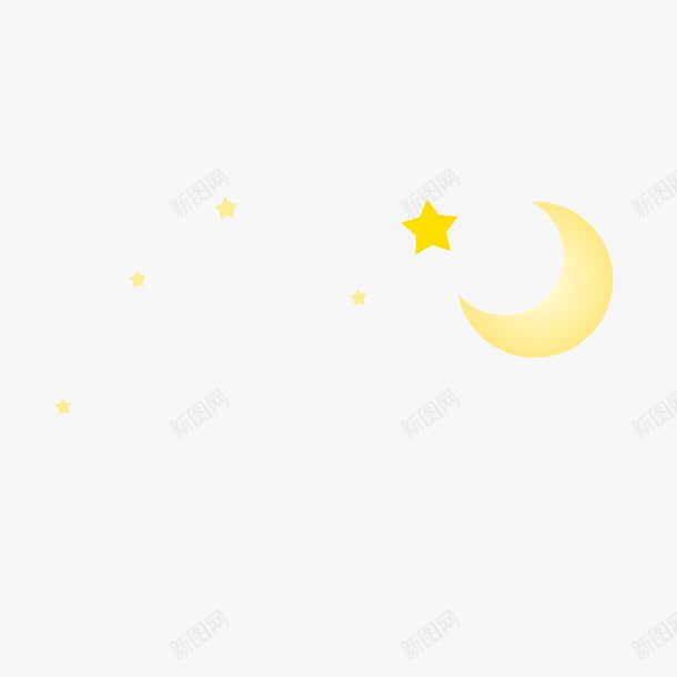 星星月亮png免抠素材_新图网 https://ixintu.com 星星月亮