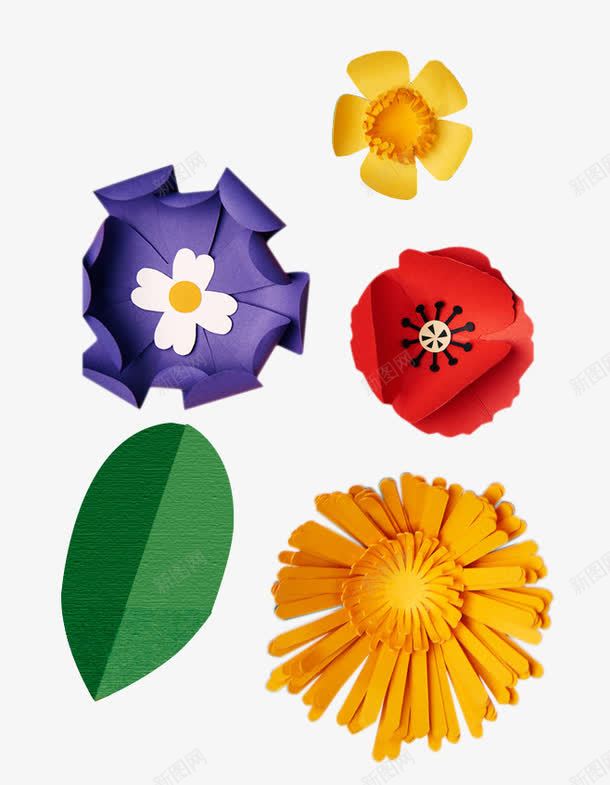 创意手绘质感五颜六色的花朵png免抠素材_新图网 https://ixintu.com 五颜六色 创意 花朵 质感