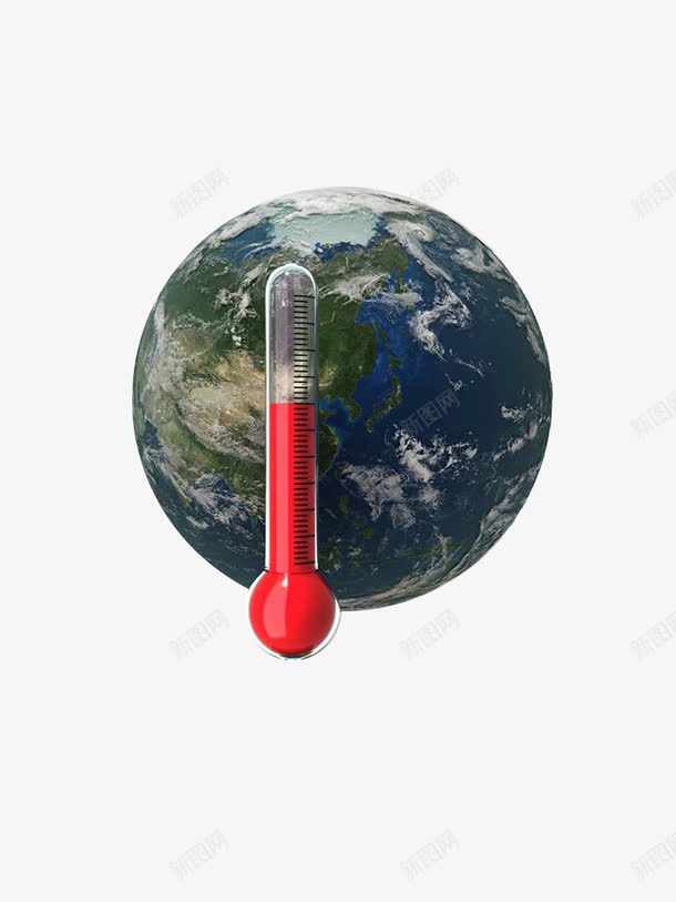 地球温度计png免抠素材_新图网 https://ixintu.com 刻度 地球 水温 水温计 测试 温度计