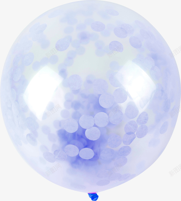 蓝色圆片纸屑气球png免抠素材_新图网 https://ixintu.com 圆片 气球 纸屑 蓝色