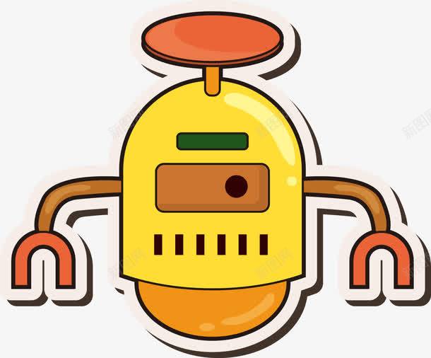 黄色机器人png免抠素材_新图网 https://ixintu.com PNG图形 PNG装饰 卡通 机器人 装饰 黄色