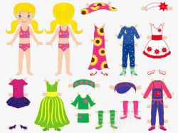 儿童泳衣服装插画素材