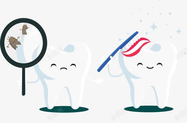 请注意牙齿的健康png免抠素材_新图网 https://ixintu.com 按时刷牙 有蛀牙 注意健康 注意通知 牙齿健康 矢量png 防止蛀牙