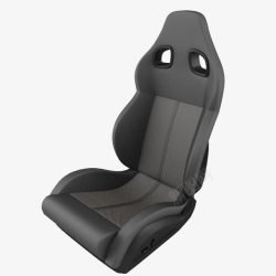 皮质汽车座椅一个黑灰色皮质汽车座椅高清图片