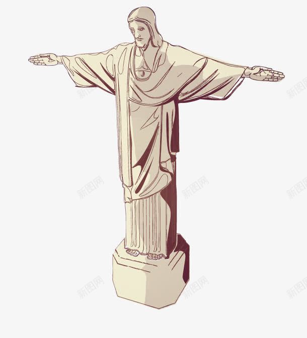 巴西圣父png免抠素材_新图网 https://ixintu.com 巴西圣父 巴西建筑 手绘圣父