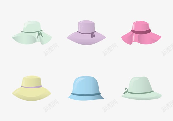 不同款式的女士帽子png免抠素材_新图网 https://ixintu.com 女士 帽子 款式
