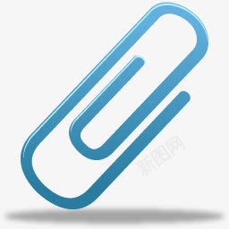 蓝色的曲别针图标png_新图网 https://ixintu.com 一枚回形针 回形针 曲别针