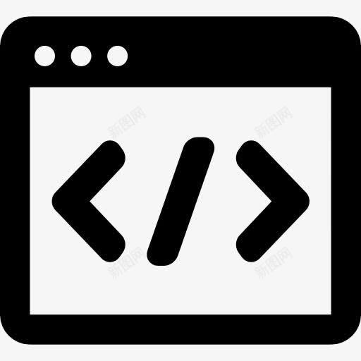 代码图标png_新图网 https://ixintu.com 接口 浏览器 编程语言 计算 计算机