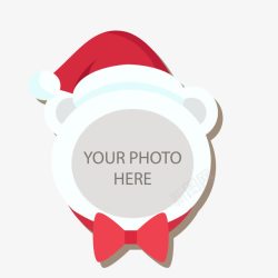 鍦癁瑙掕壊圣诞角色大头照框框矢量图高清图片