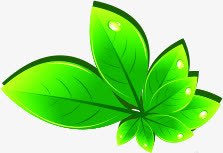 绿色渐变手绘树叶装饰png免抠素材_新图网 https://ixintu.com 树叶 渐变 绿色 装饰
