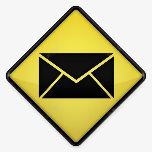 电子邮件黄色道路标志图标png_新图网 https://ixintu.com email 电子邮件