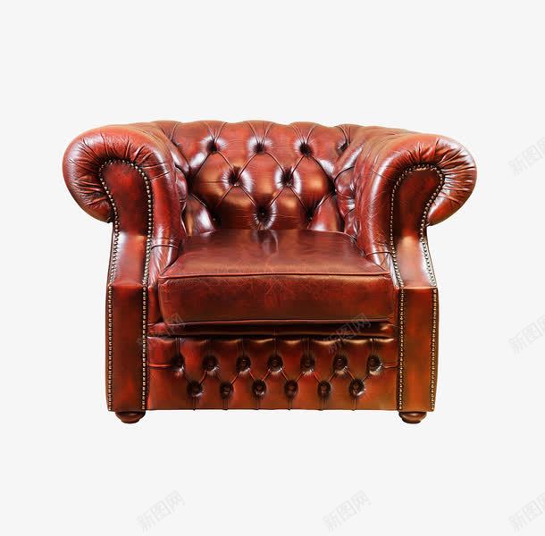 皮质棕色桌椅png免抠素材_新图网 https://ixintu.com 产品实物 古典 柔软 舒适