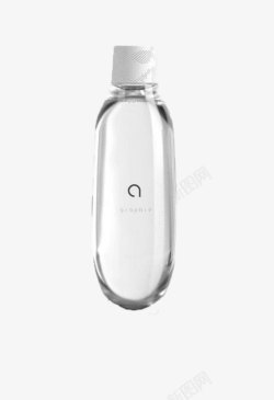 透明弧形水瓶素材