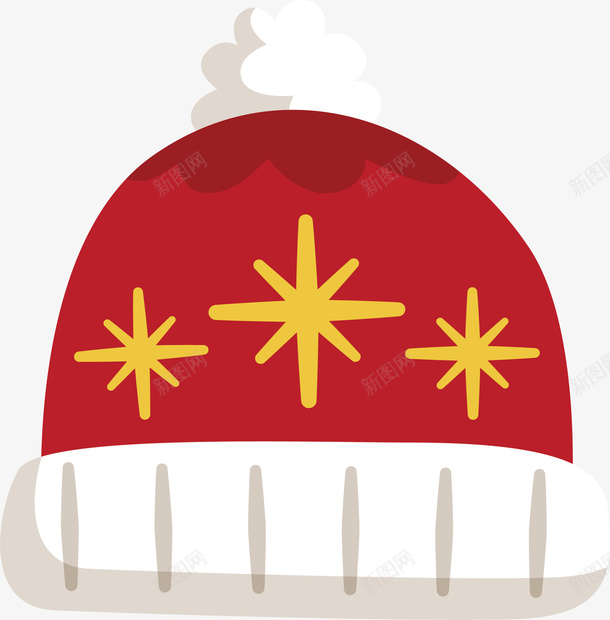 红色毛线帽矢量图ai免抠素材_新图网 https://ixintu.com 保暖帽子 圣诞帽 圣诞节 毛线帽 矢量png 红色帽子 矢量图