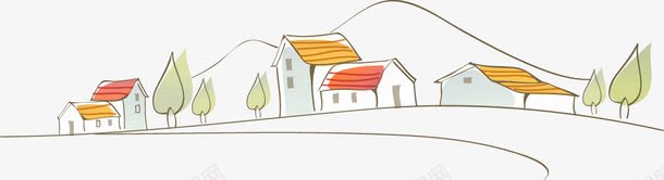 卡通手绘房子png免抠素材_新图网 https://ixintu.com 卡通 城镇 房子 手绘