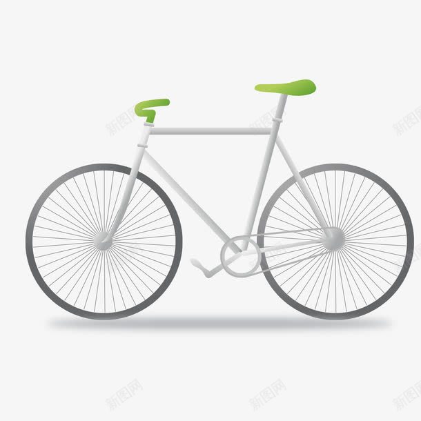 白色现代交通工具png免抠素材_新图网 https://ixintu.com 交通 交通工具 单车 绿色出行 自行车 设计 运输